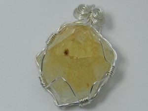 1508-19 citrine crystal slide handcrafted local jewelry 203 513-1045