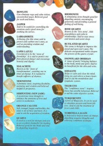 healing stone chart